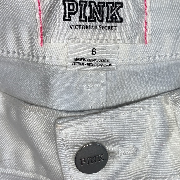 NWOT Victoria’s Secret Pink white jeans shorts - Picture 2 of 5